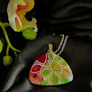 Flora: Hand Painted Pendant